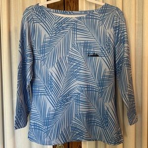 Vineyard Vines Palm Calm Water NYC Sankaty Simple Boatneck Top